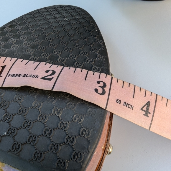 Gucci Brown Leather Mules with Metallic Gold Studs - Picture 11 of 13